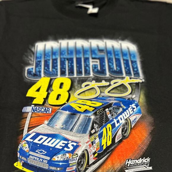 New Vintage 2009 Jimmie Johnson  Lowe’s Sprint Cup Schedule T-Shirt - Picture 2 of 4